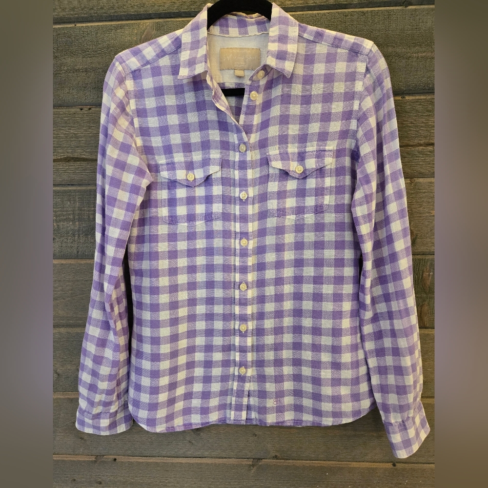 Banana Republic Soft-Wash Gingham Shirt - Size XS